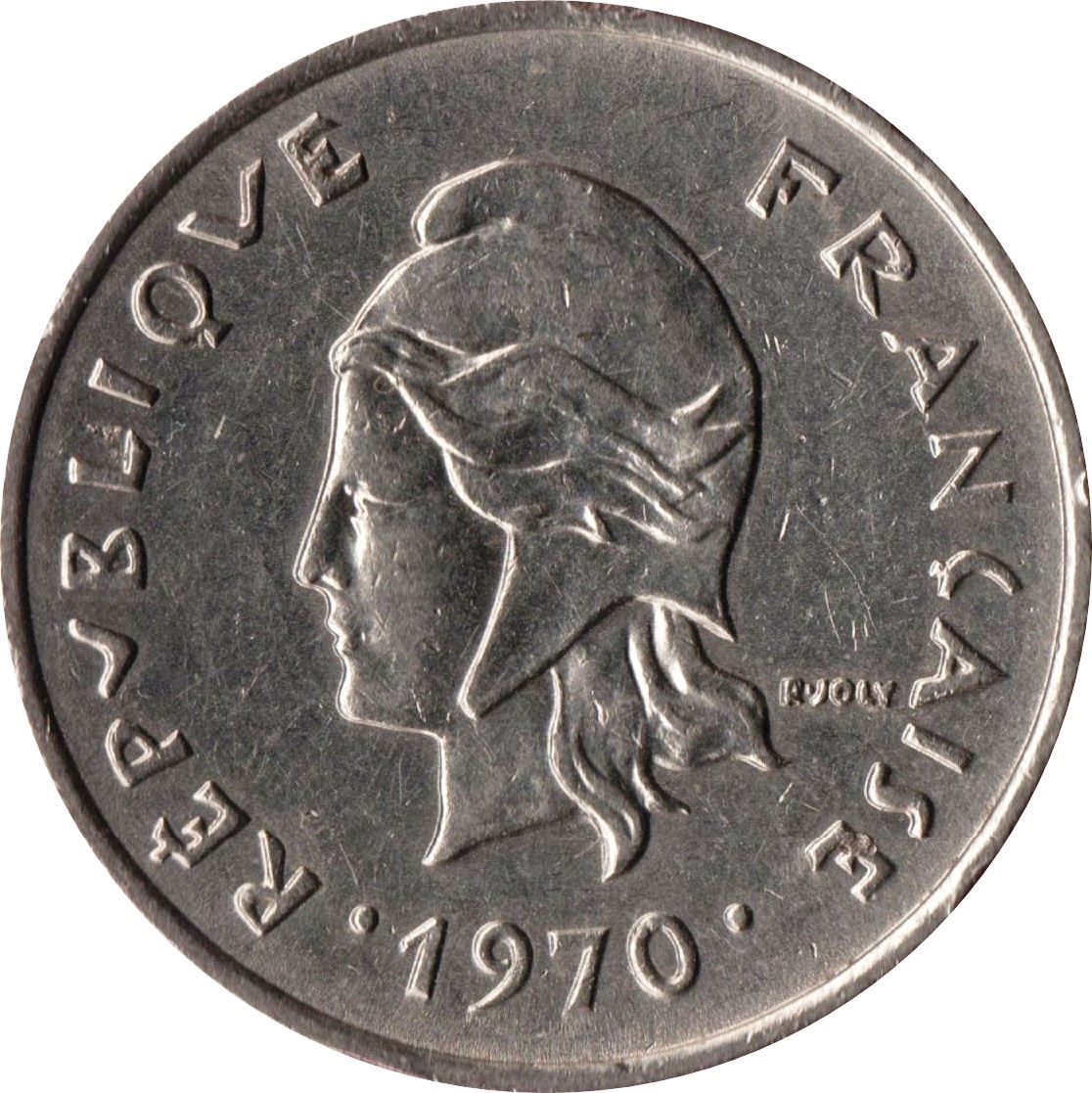 ニューカレドニア 10フラン硬貨 1967年 - 1970年 KM 5