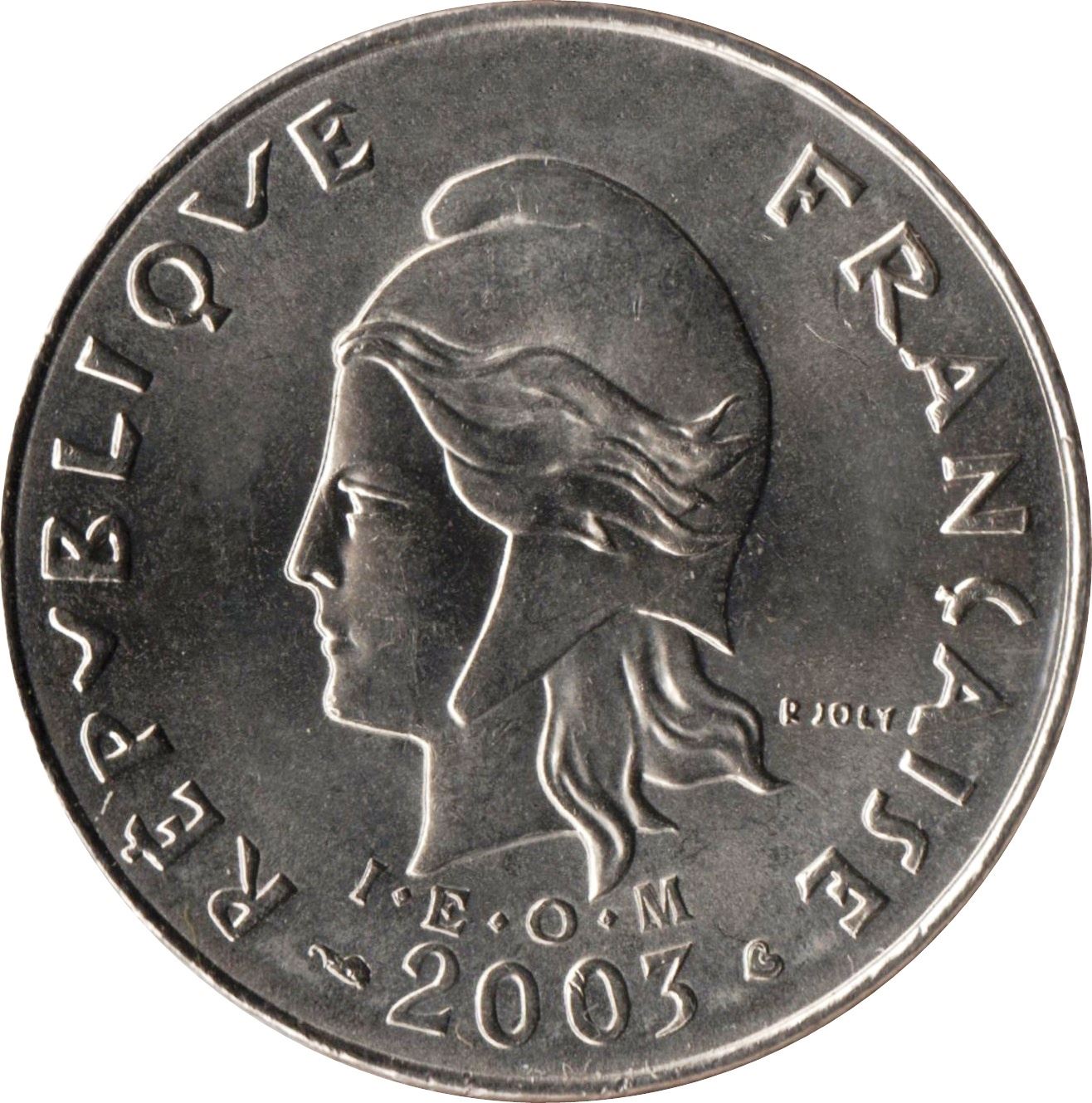 ニューカレドニア 20フラン硬貨 2006年 - 2018年 KM 12a