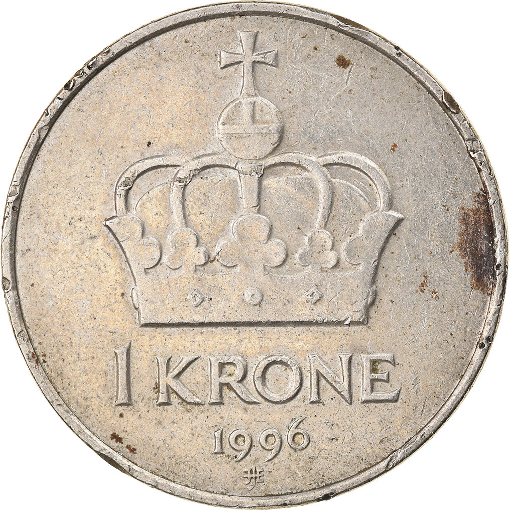 ノルウェー 1 クローネ - ハラルド5世 コイン KM436 1992 - 1996