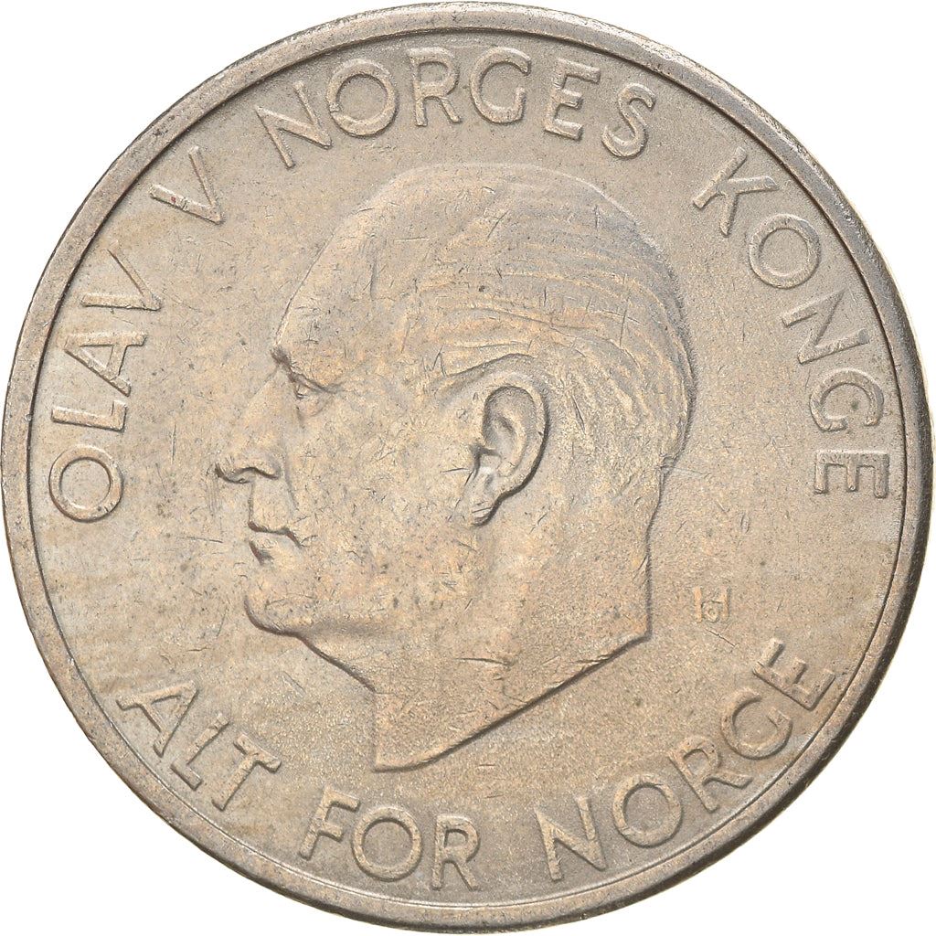 Norway | 5 Kroner Coin | Olav V | Type 1 | KM412 | 1963 - 1973