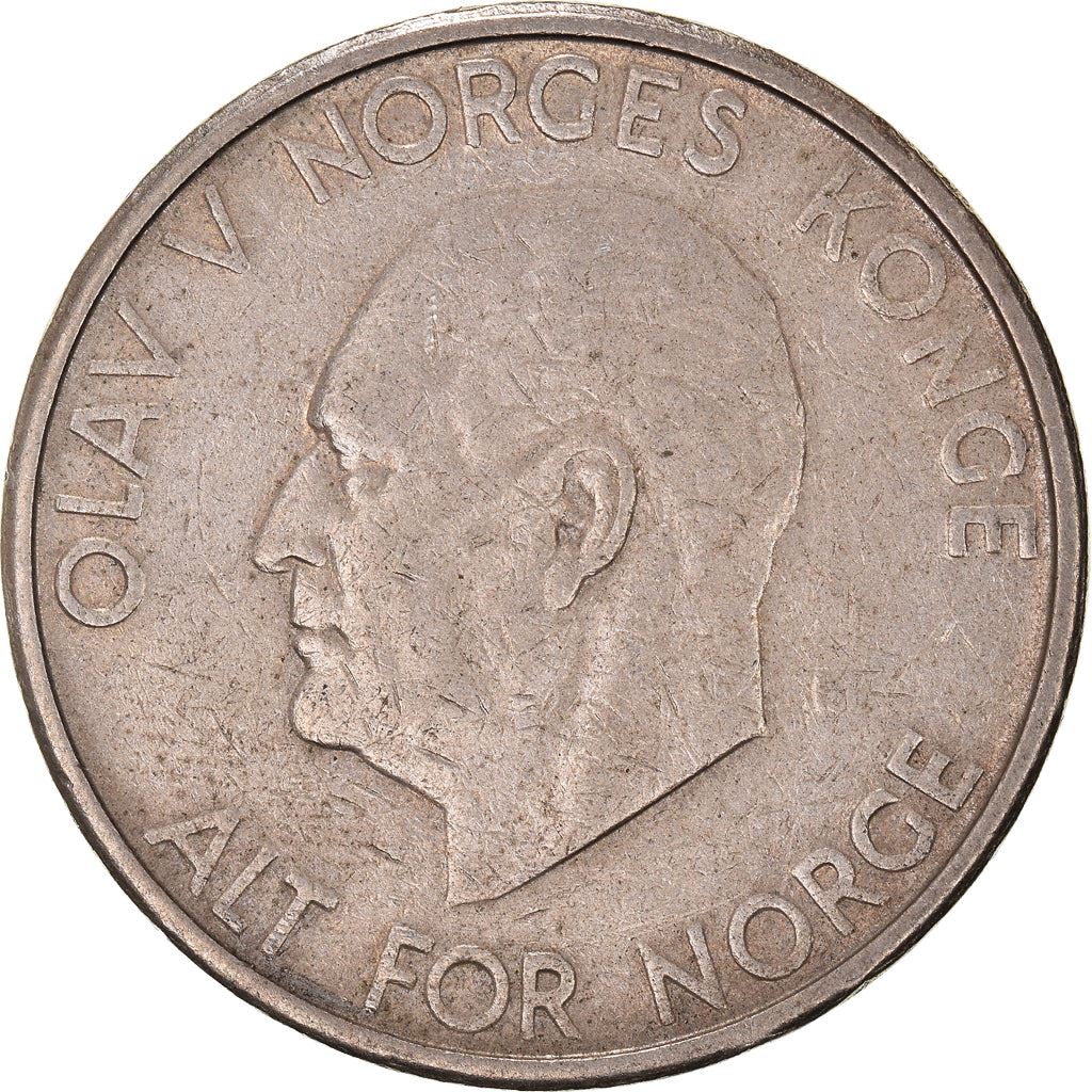 Norway | 5 Kroner Coin | Olav V | Type 1 | KM412 | 1963 - 1973
