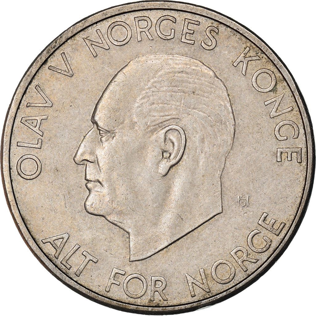 Norway | 5 Kroner Coin | Olav V | Type 1 | KM412 | 1963 - 1973