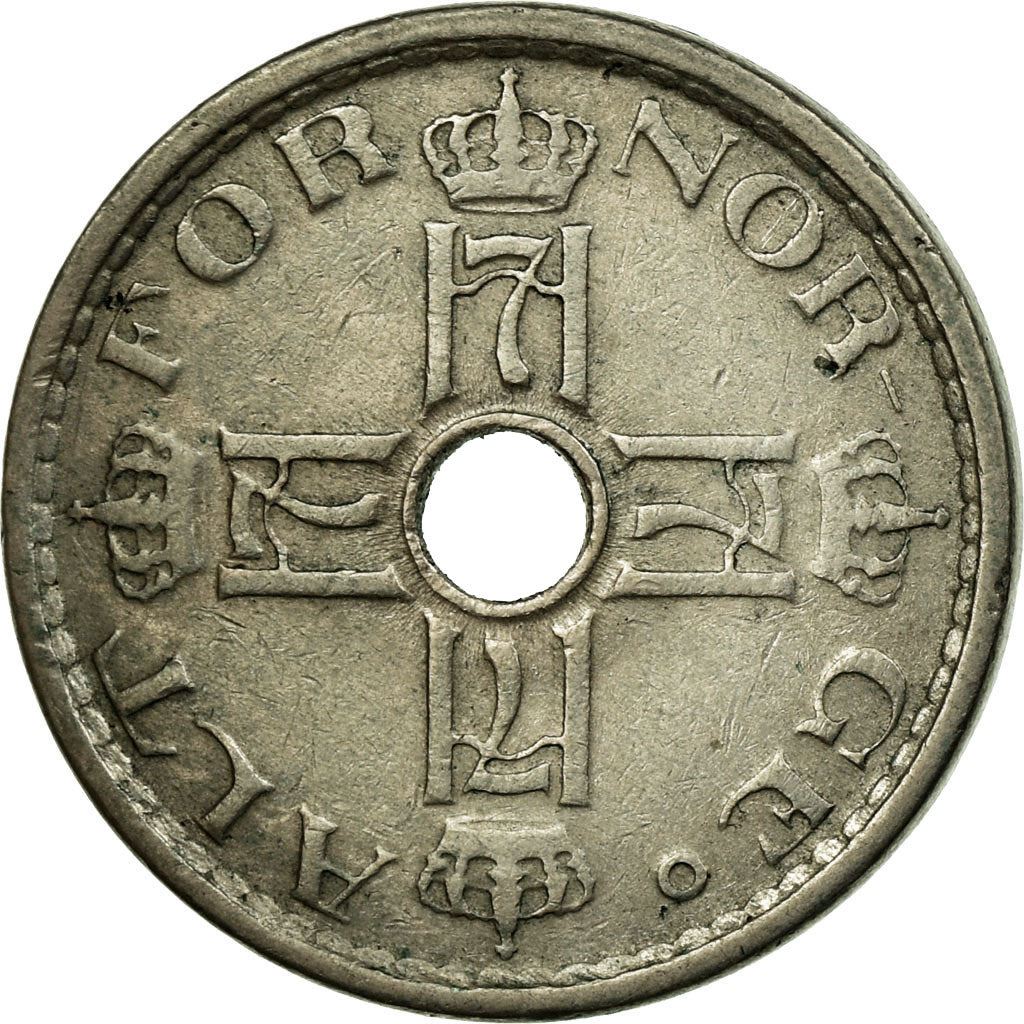 Norway | 50 Ore Coin | Haakon VII | Type 4 | KM386 | 1926 - 1949