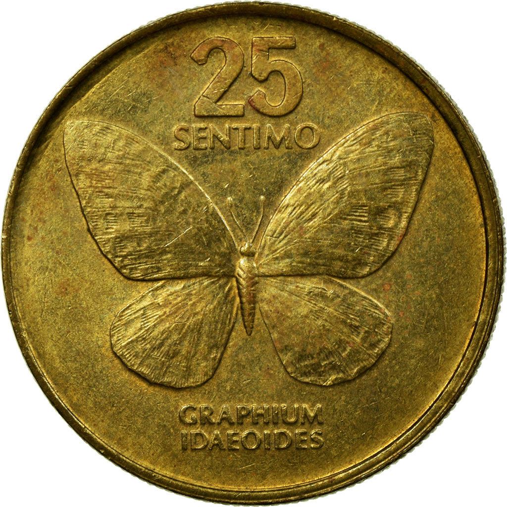 Philippines 25 Sentimo Coin | large type | KM241.1 | 1983 - 1990