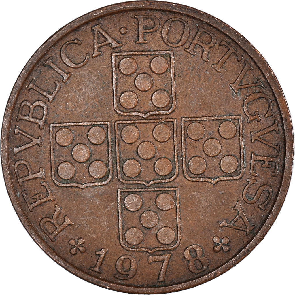 Portugal 1 Escudo Coin | Shield | Wheat Ear | KM597 | 1969 - 1979