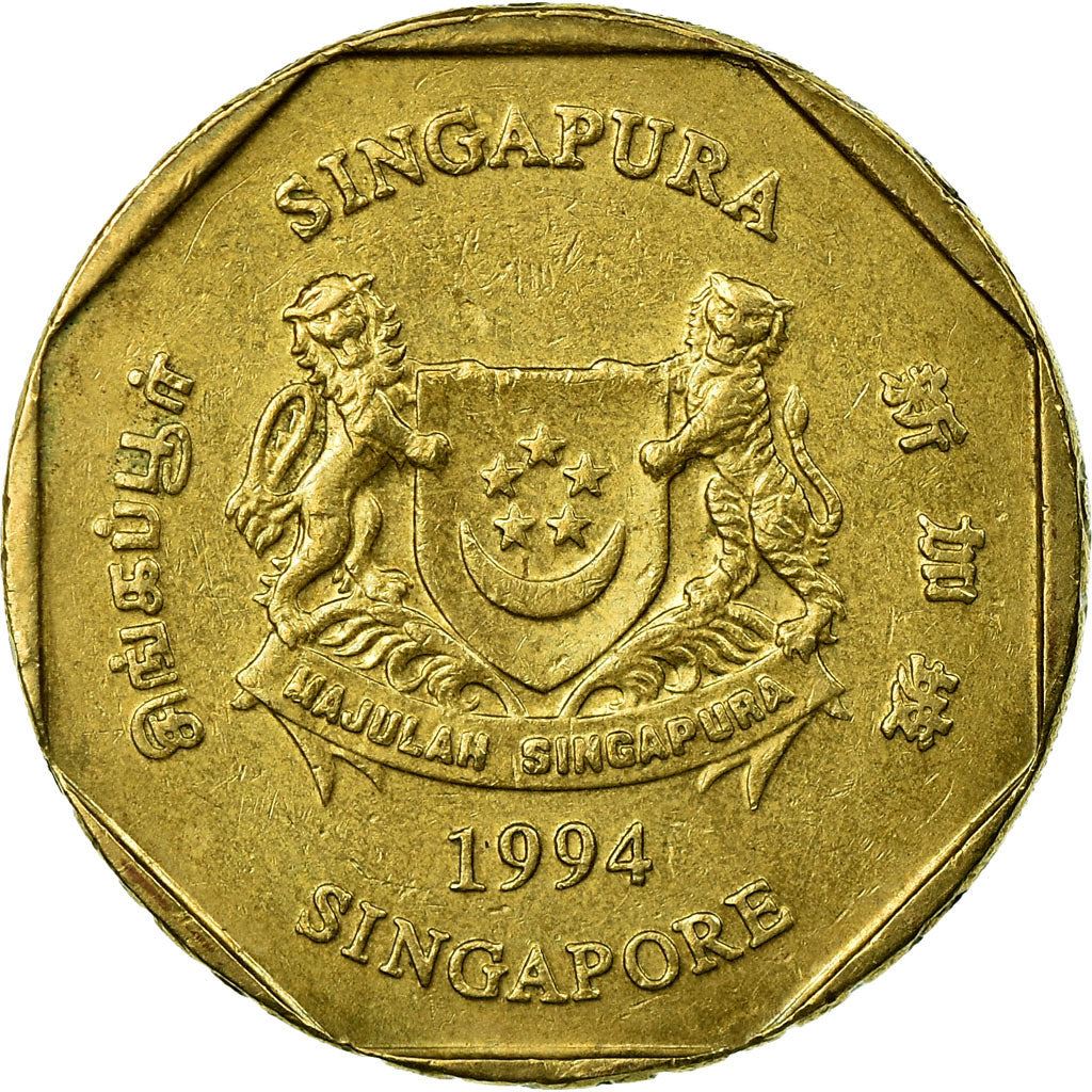 Singapore | 1 Dollar Coin | Ribbon downwards | KM103 | 1992