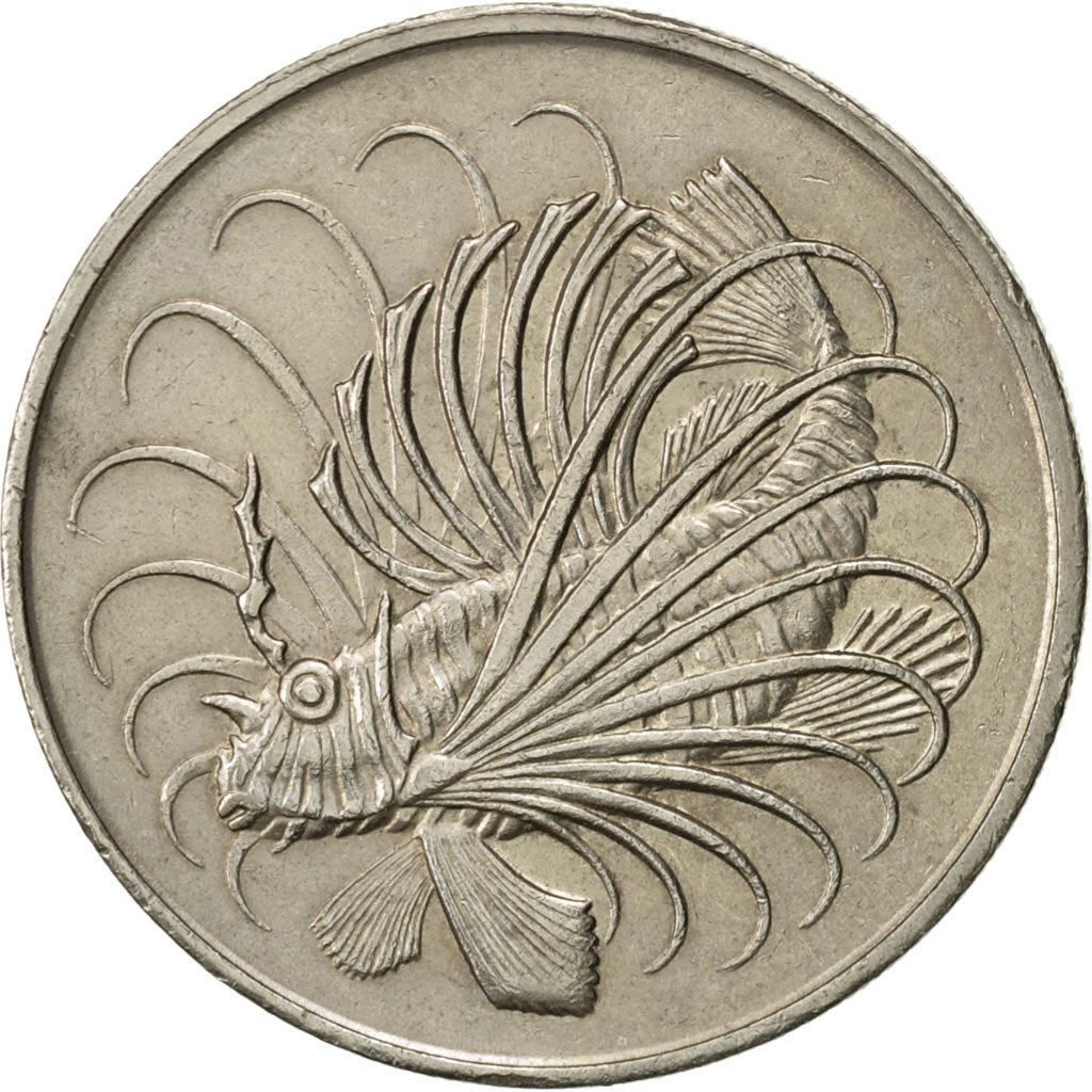 Singapore 50 Cents Coin | KM5 | 1967 - 1985 Copper-nickel