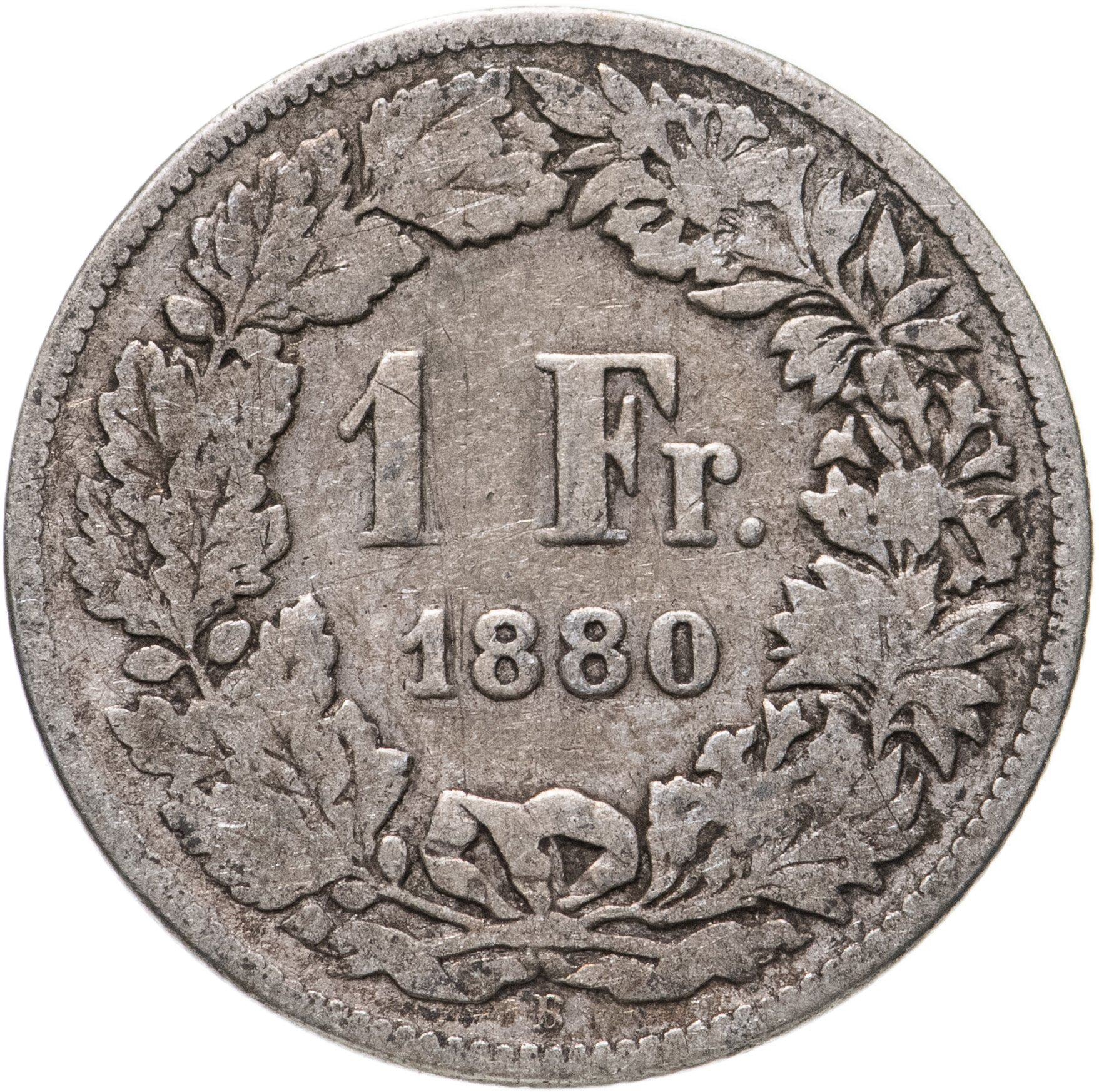 Switzerland Coin Swiss 1 Franc | Helvetia | KM24 | 1875 - 1967