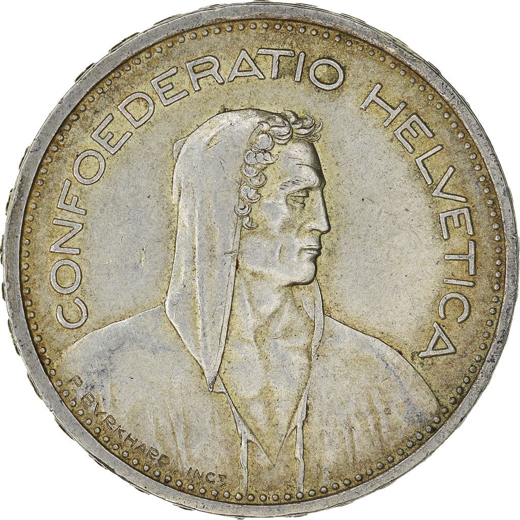 Switzerland Coin Swiss 5 Francs | Composer Paul Burkhard | KM40 | 1931