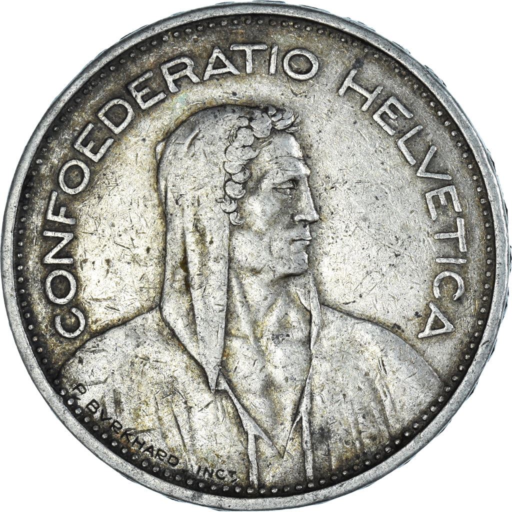 Switzerland Coin Swiss 5 Francs | Composer Paul Burkhard | KM40 | 1931