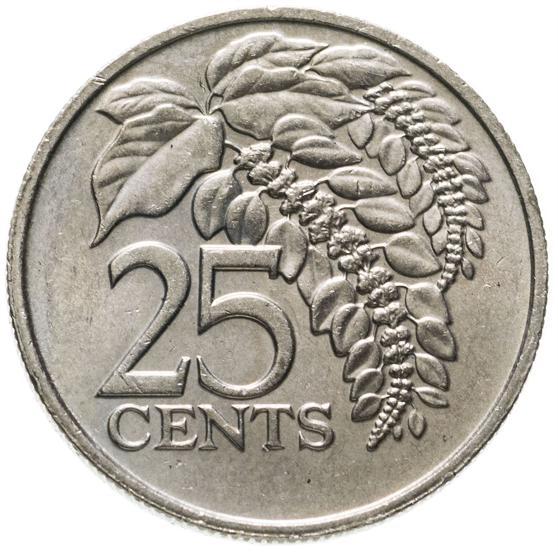 トリニダード・トバゴ 25セント硬貨 | Warszewiczia Coccinea | KM32