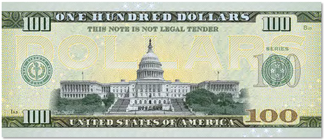 USA 100 Dollar Note | South Carolina Commemorative Souvenir | James Brown | Palmetto Palm Tree | Columbia Skyline | The 50 U.S. States Edition