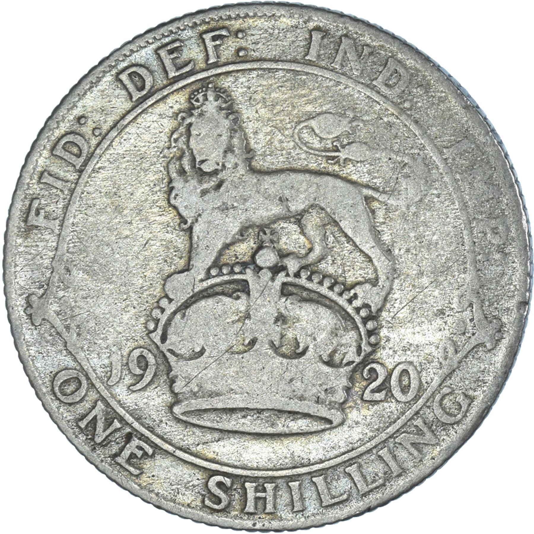 United Kingdom 1 Shilling Coin | George V 2nd type | 1920 - 1926