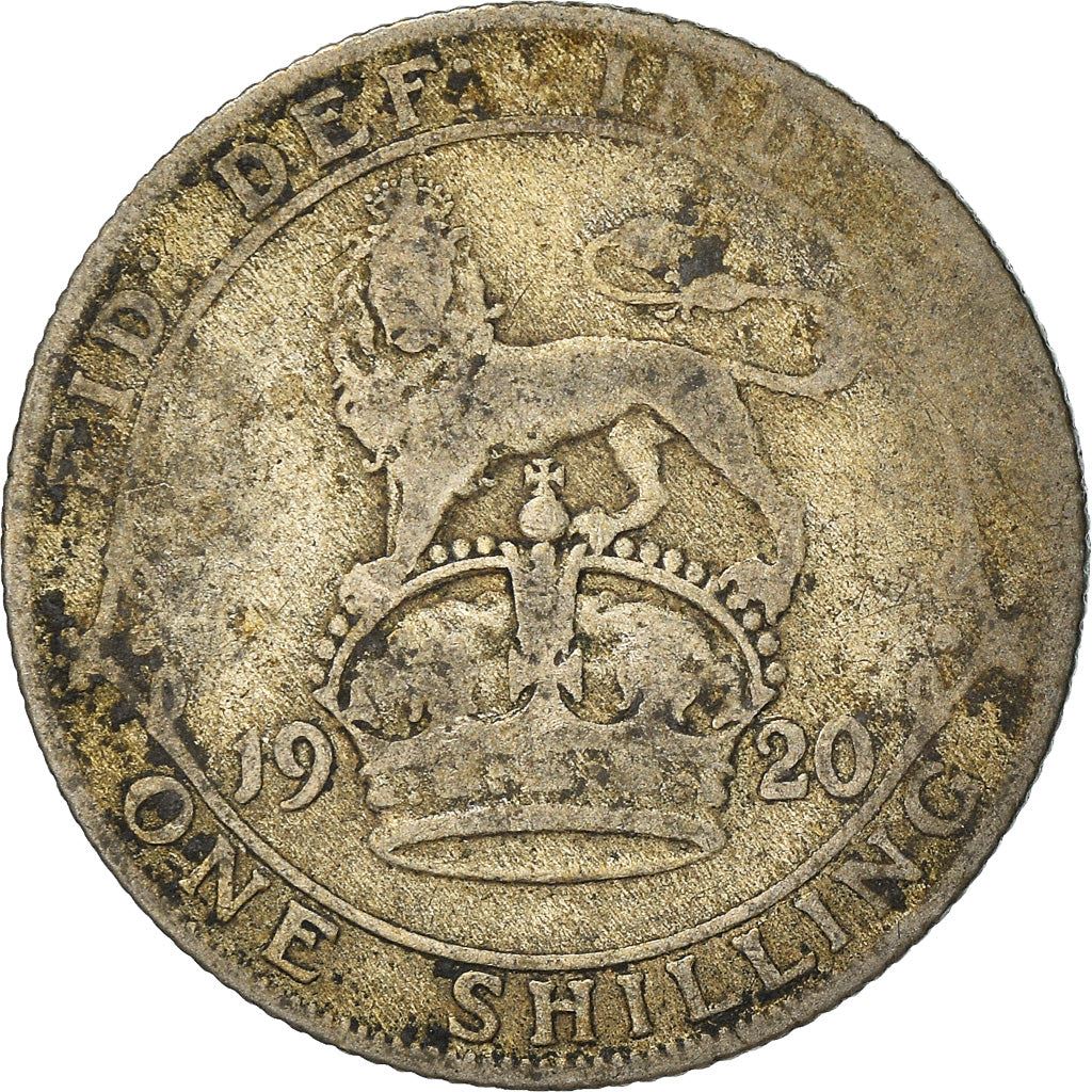United Kingdom 1 Shilling Coin | George V 3rd type | Silver | Modified effigy | 1926 - 1927