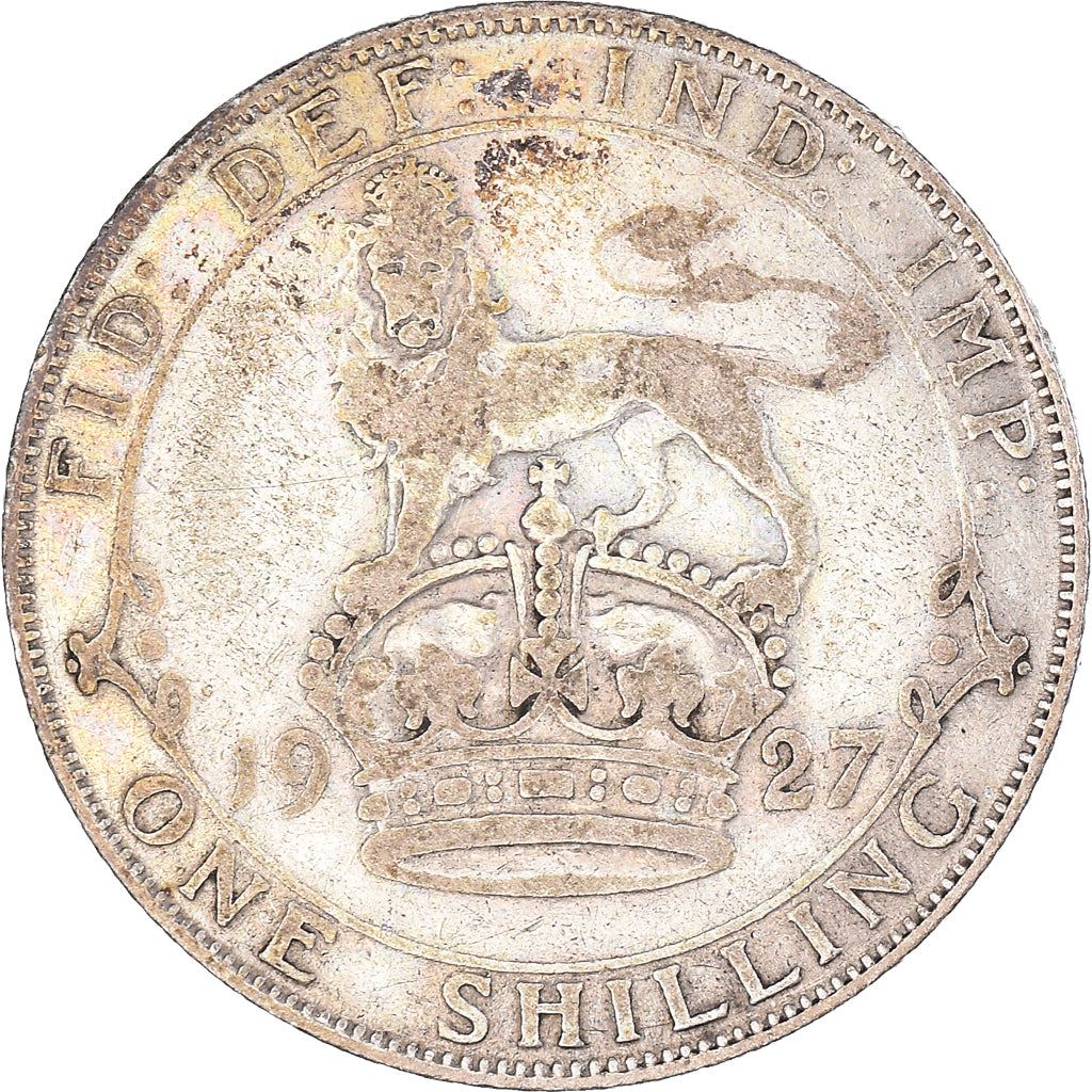 United Kingdom 1 Shilling Coin | George V 3rd type | Silver | Modified effigy | 1926 - 1927