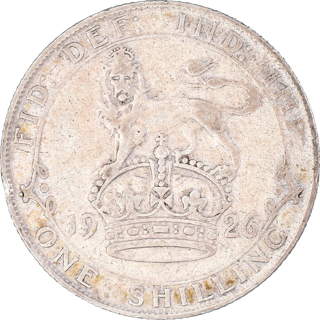 United Kingdom 1 Shilling Coin | George V 3rd type | Silver | Modified effigy | 1926 - 1927