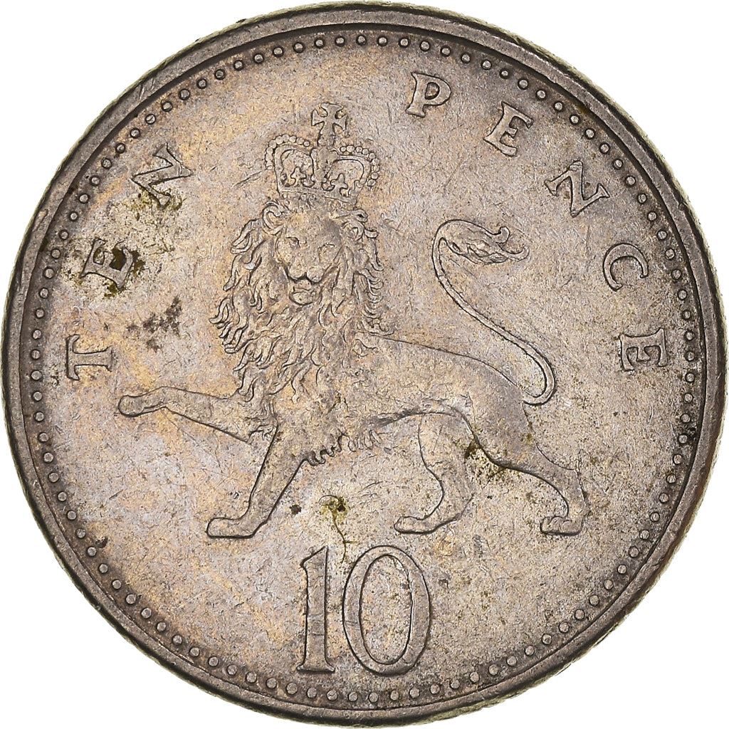 United Kingdom 10 Pence - Elizabeth II 3rd portrait | small type | Coin KM938b 1992 - 1997