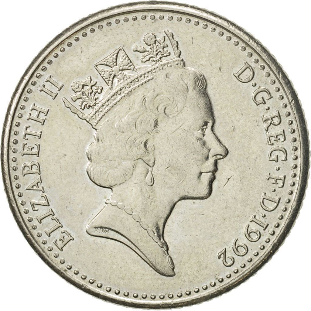 United Kingdom 10 Pence - Elizabeth II 3rd portrait | small type | Coin KM938b 1992 - 1997