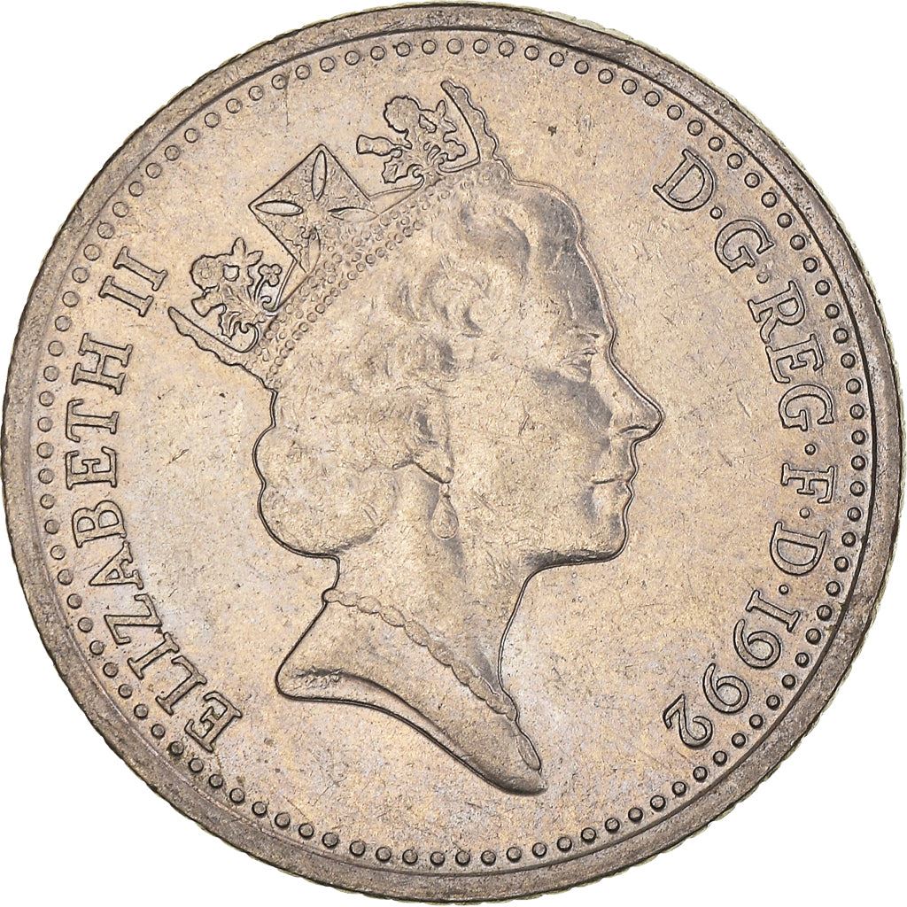 United Kingdom 10 Pence - Elizabeth II 3rd portrait | small type | Coin KM938b 1992 - 1997