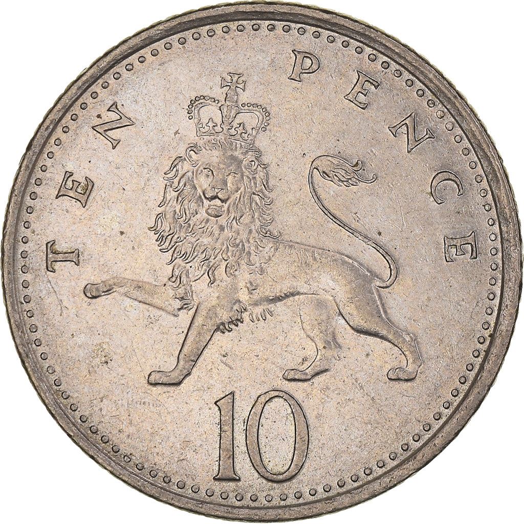 United Kingdom 10 Pence - Elizabeth II 3rd portrait | small type | Coin KM938b 1992 - 1997
