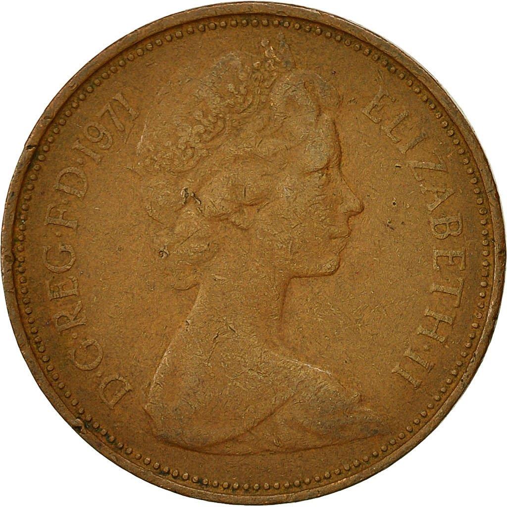 イギリス 2ペンス 硬貨 1971年 古銭 エリザベス2世 M26072752 イギリス | 2ペンス硬貨 | エリザベス2世 | KM:916 | 1971 - 1981