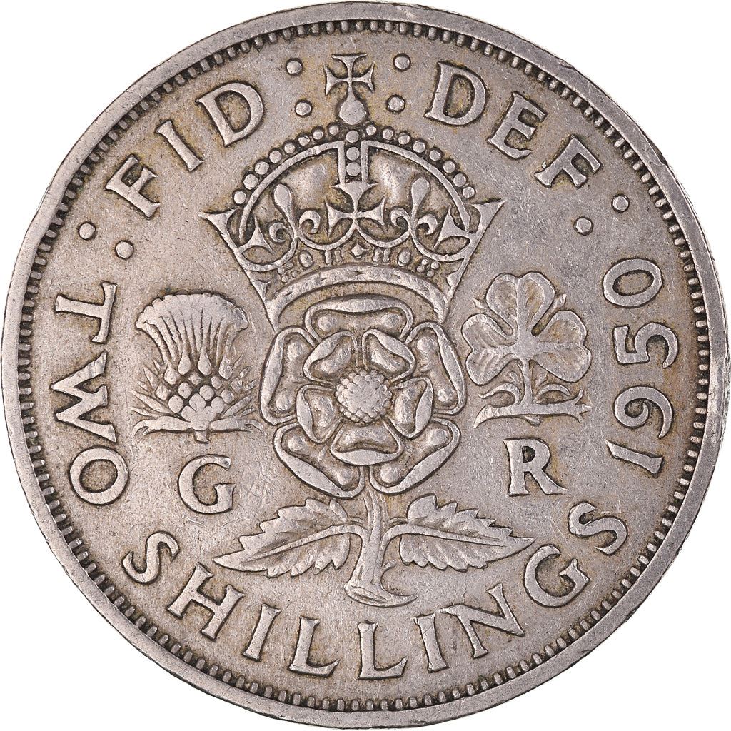 1953 イギリス 2シリング 資産防衛 現物投資 アンティーク 1953