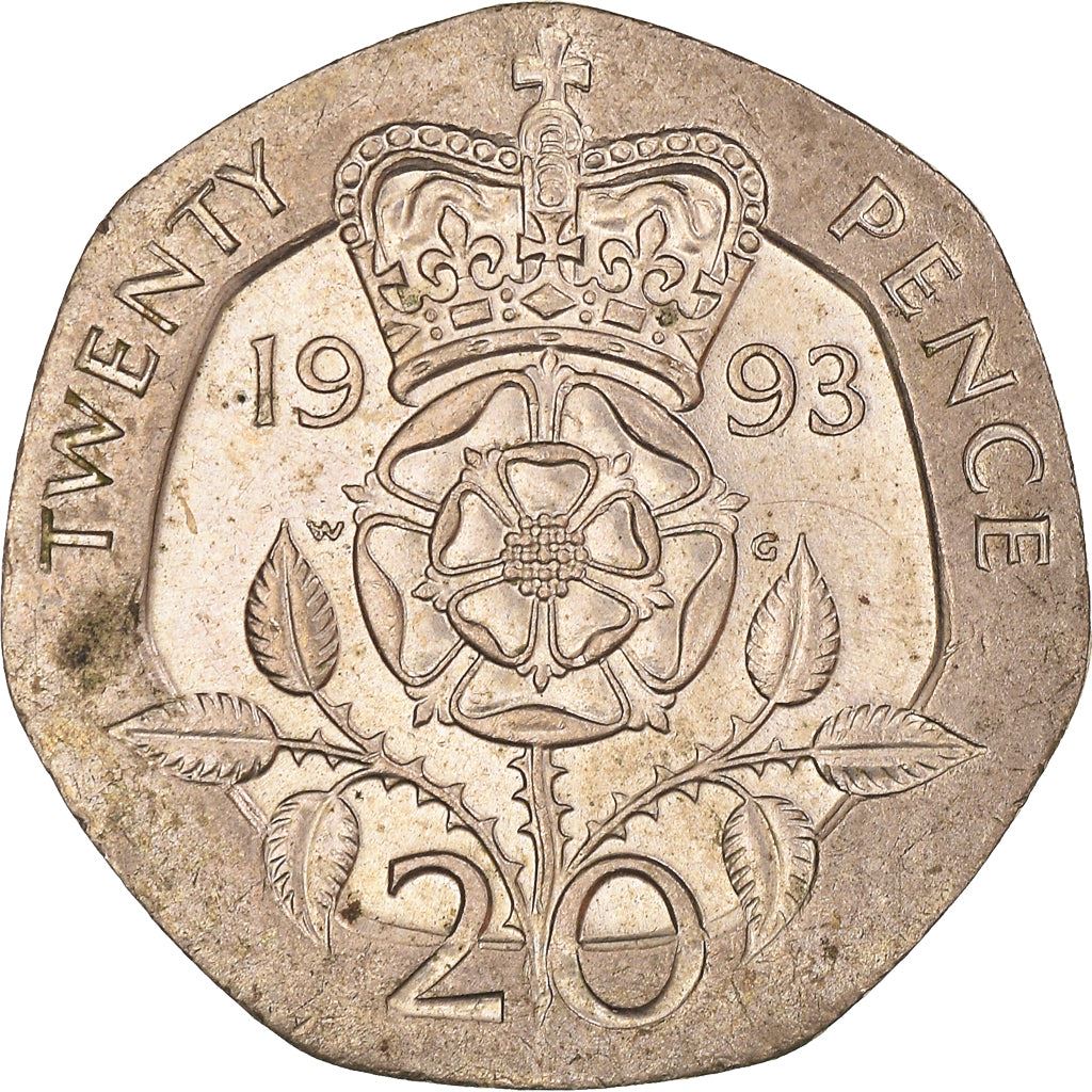 United Kingdom Coin 20 Pence | Elizabeth II 3rd portrait | 1985 - 1997