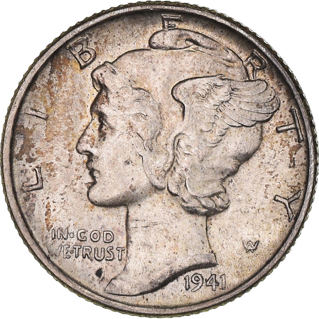 United States | 1 Dime Coin | Lady Liberty | Phrygian cap | KM140 | 19