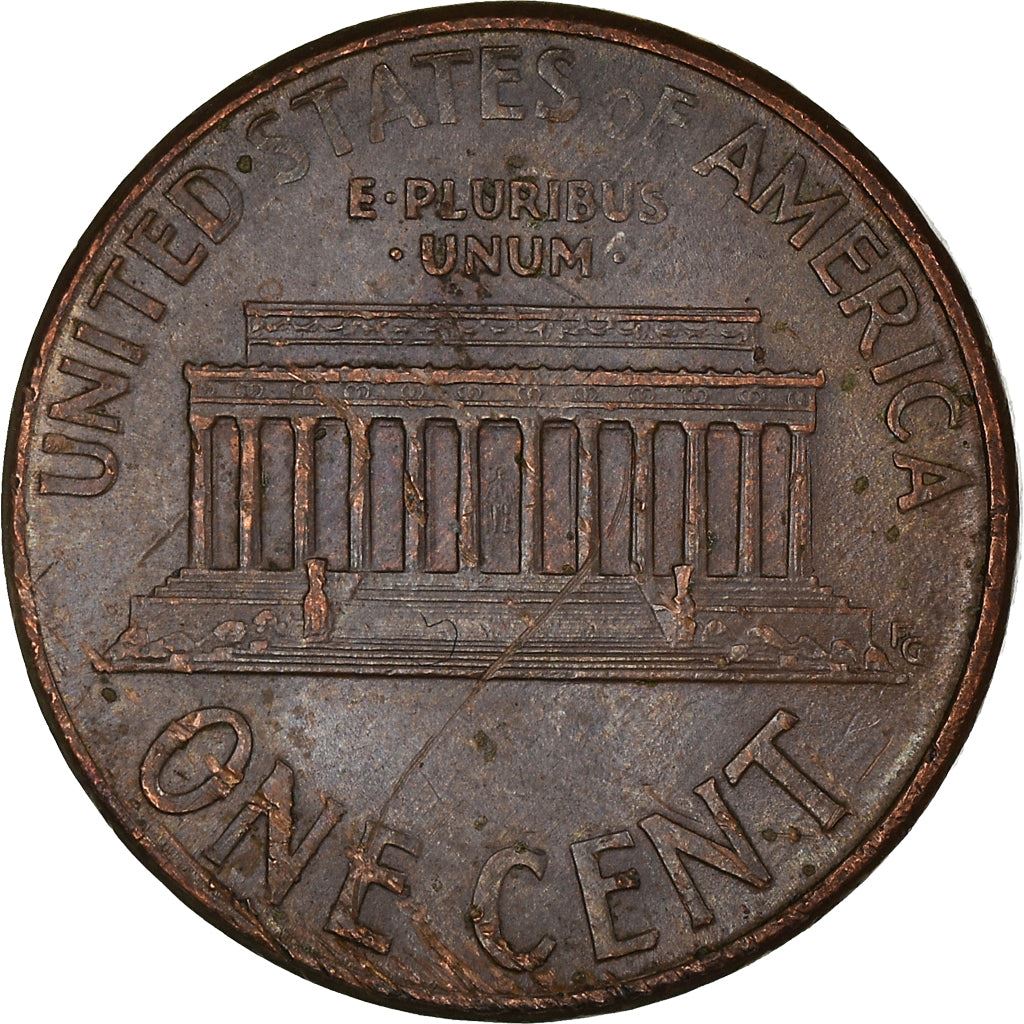 アメリカ合衆国 | アメリカン1セント硬貨 | リンカーン記念堂 | KM201b