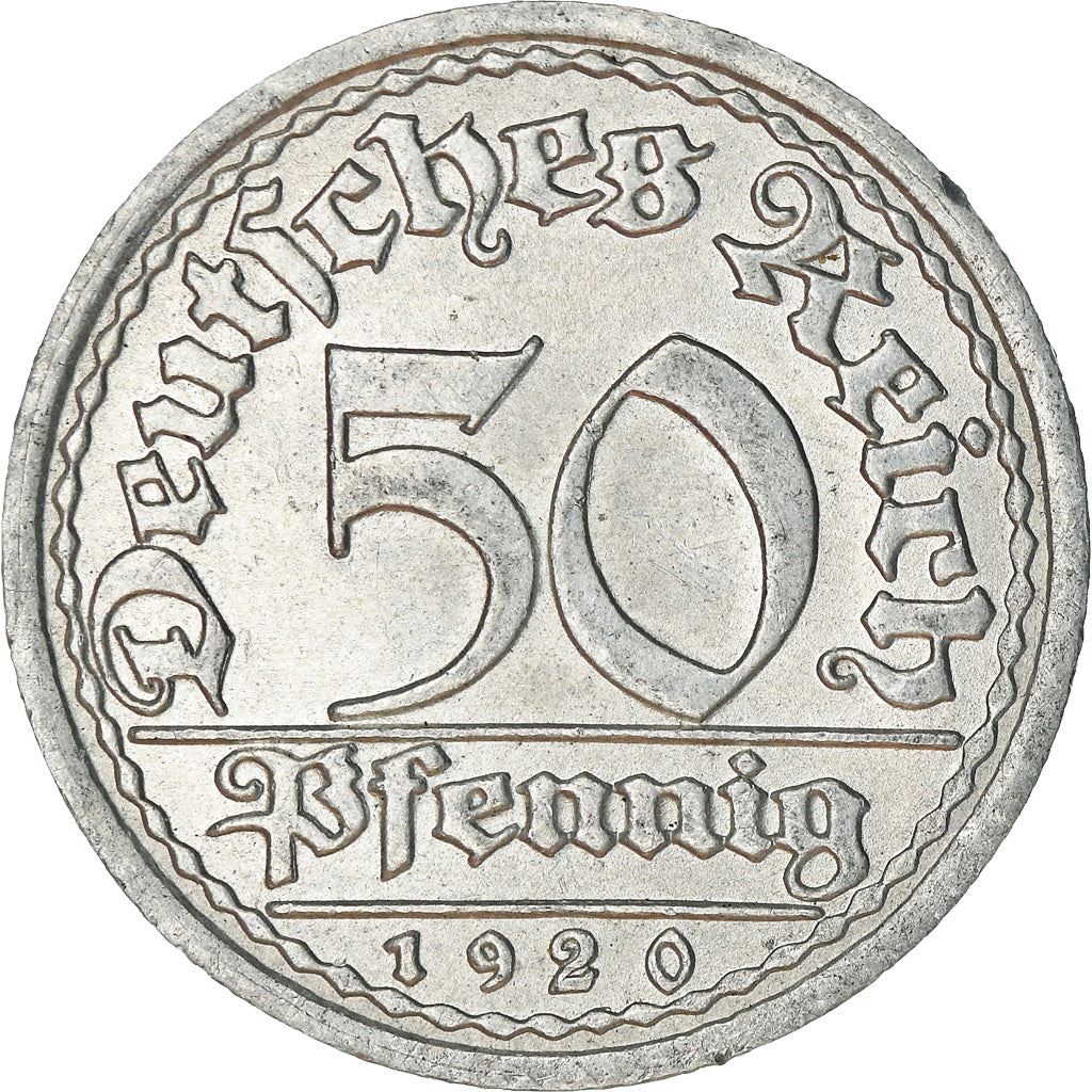 1919年！ドイツ帝国！ 50 Pfennig 硬貨【ワイマール】初硬貨 大特年 ヴァイマル共和国 50ペニヒ硬貨 | ドイツ帝国 | KM27 | 1919 - 1922