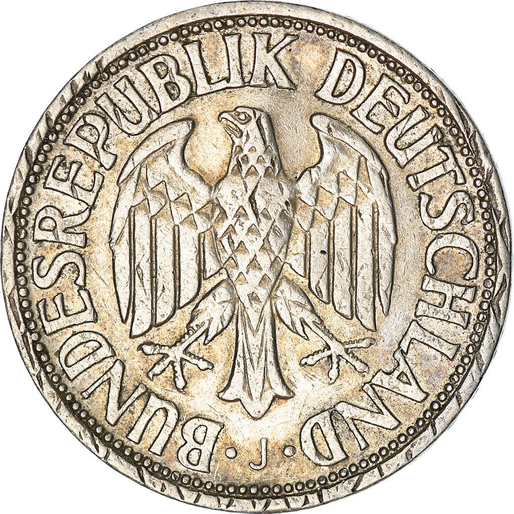 West German 1 Deutsche Mark Coin | KM110 | 1950 - 2001