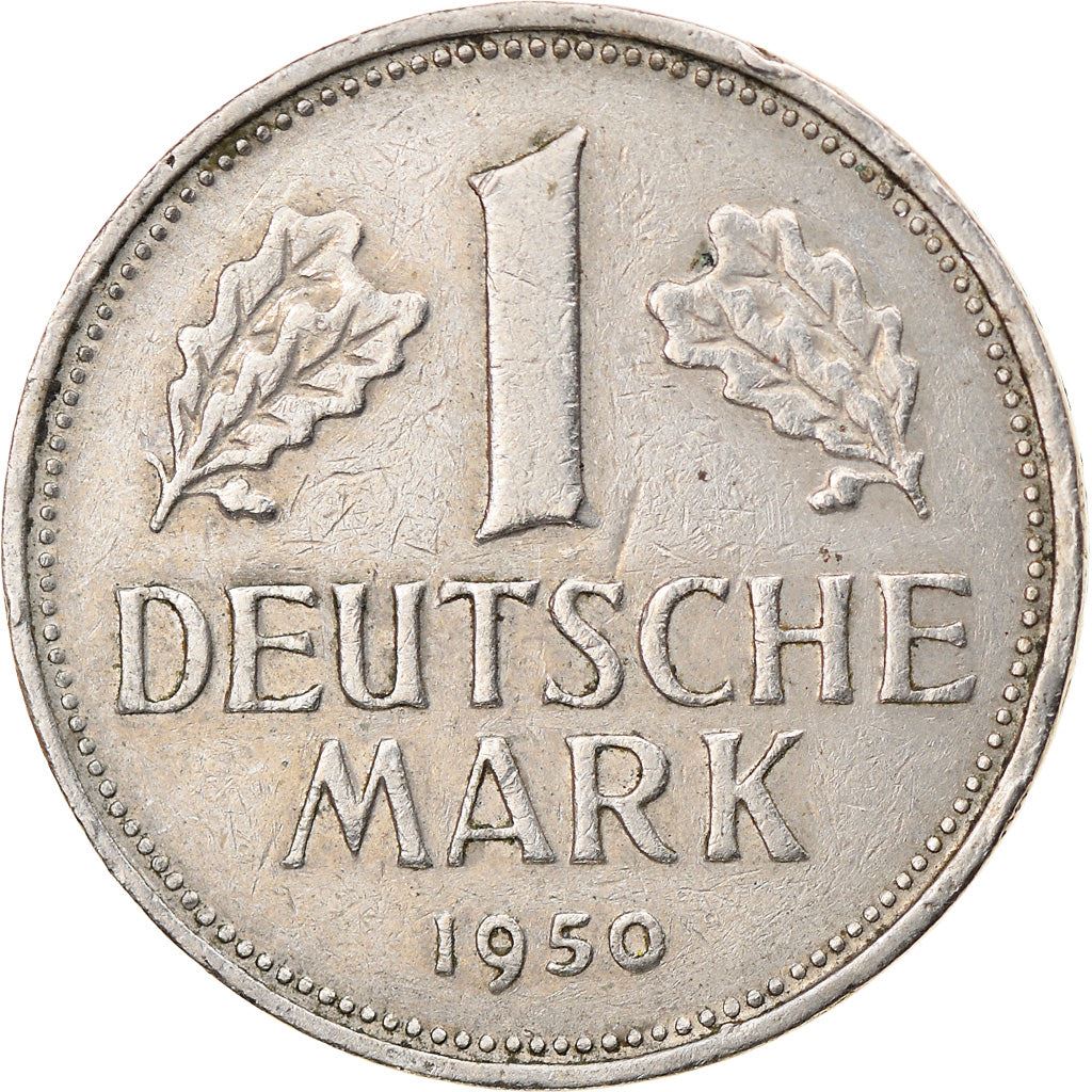 West German 1 Deutsche Mark Coin | KM110 | 1950 - 2001
