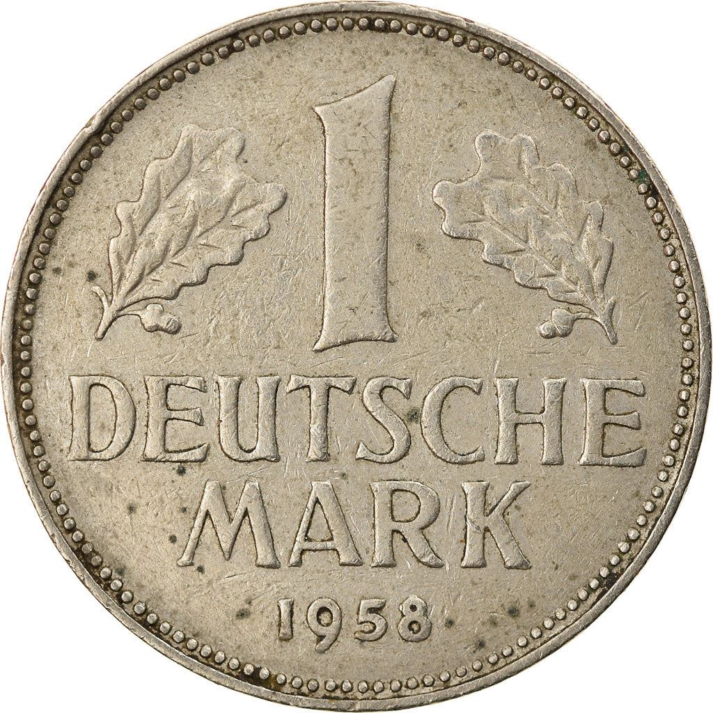 West German 1 Deutsche Mark Coin | KM110 | 1950 - 2001