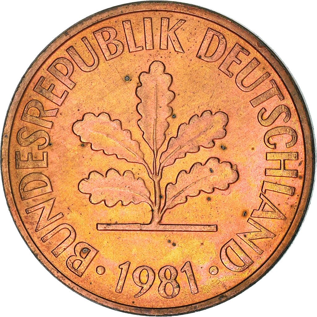 West German 2 Pfennig magnetic | KM106a | 1967 - 2001