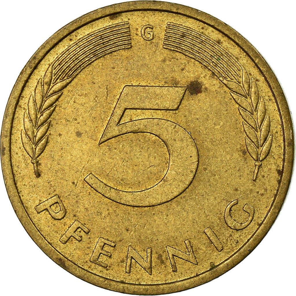 West German 5 Pfennig | KM107 | 1950 - 2001