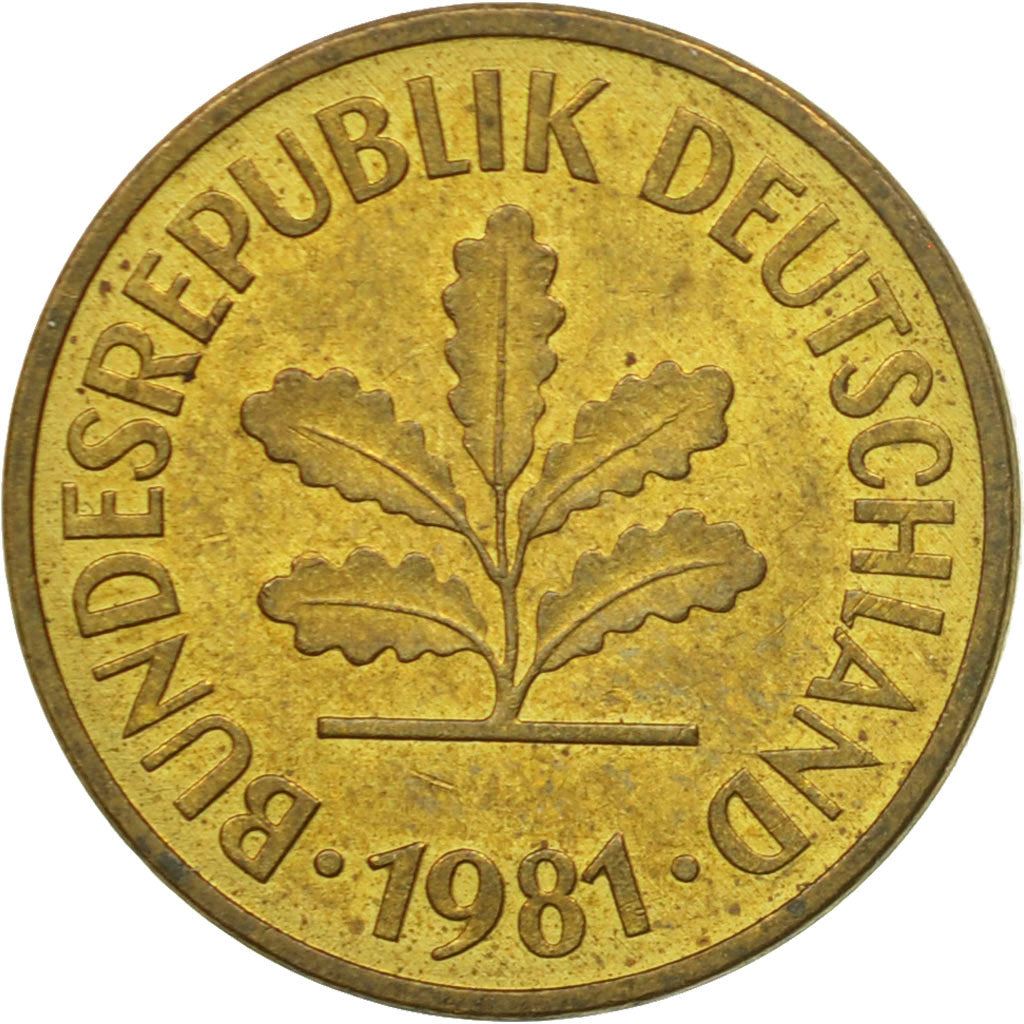 West German 5 Pfennig | KM107 | 1950 - 2001