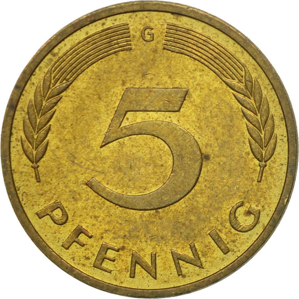 West German 5 Pfennig | KM107 | 1950 - 2001