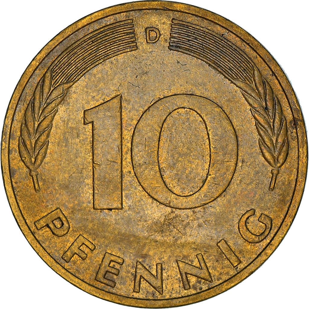 West Germany 10 Pfennig | 100 Coins | Bundesrepublik Deutschland | KM108 | 1950 - 2001