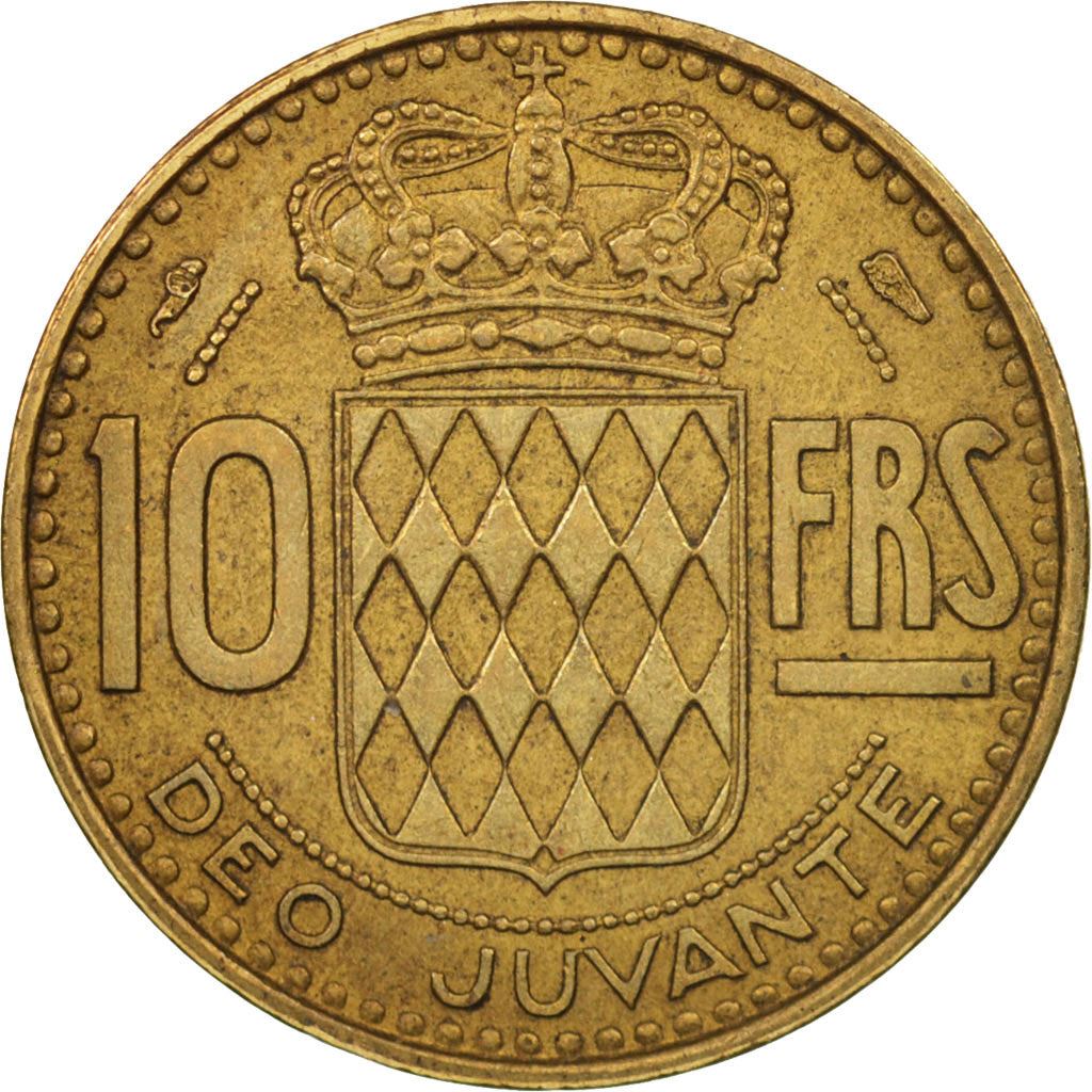 Monaco | 10 Francs Coin | Rainier III | Km:130 | 1950 - 1951