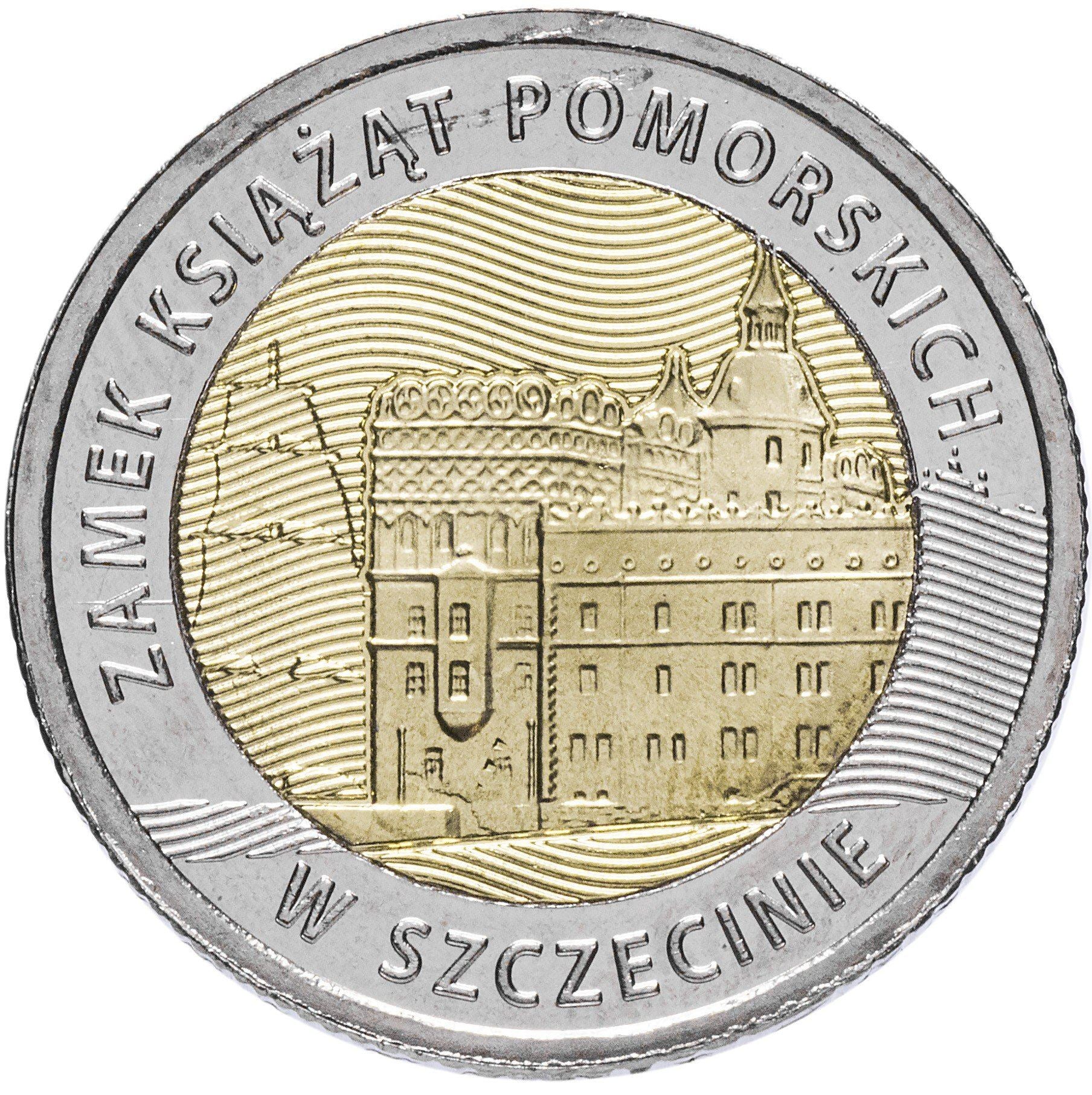 Poland | 5 Zlotys Coin | Dukes’ Castle in Szczecin | Y:950 | 2016