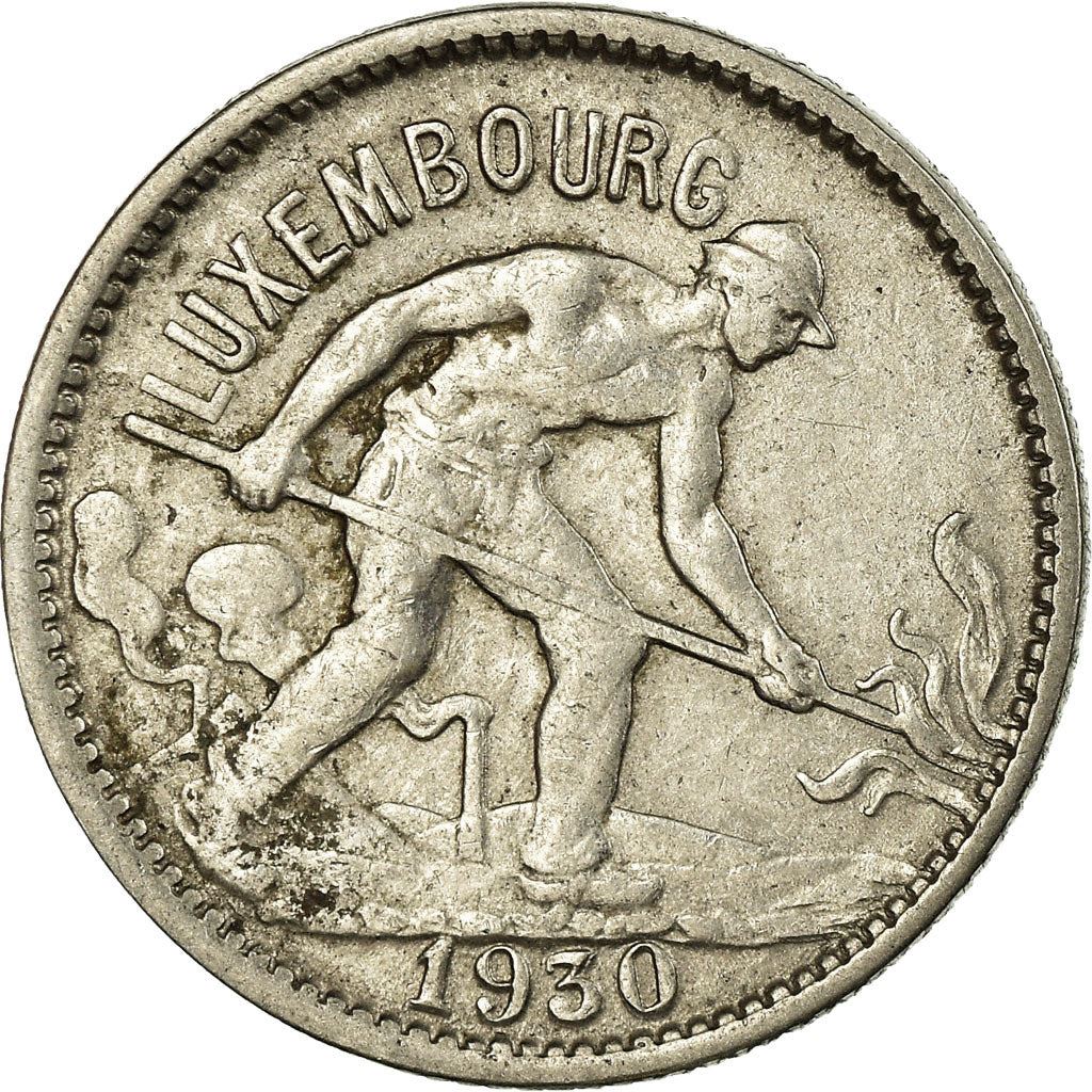 Luxembourg | 50 Centimes Coin | Helmeted man | Km:43 | 1930
