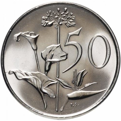 South Africa 50 Cents Coin | Nicolaas J. Diederichs | KM103 | 1979