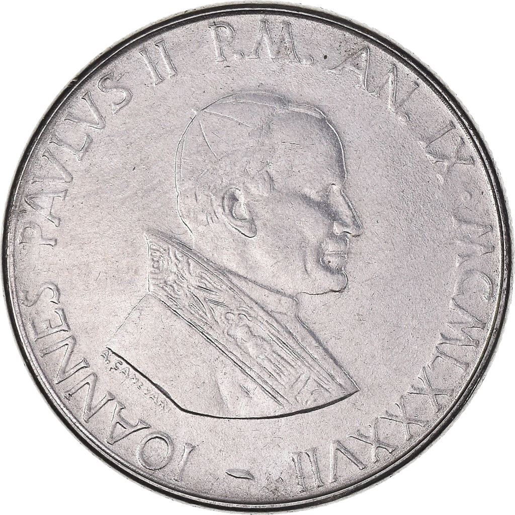 Vatican City | 50 Lire Coin | Virgin Mary | Km:201 | 1987