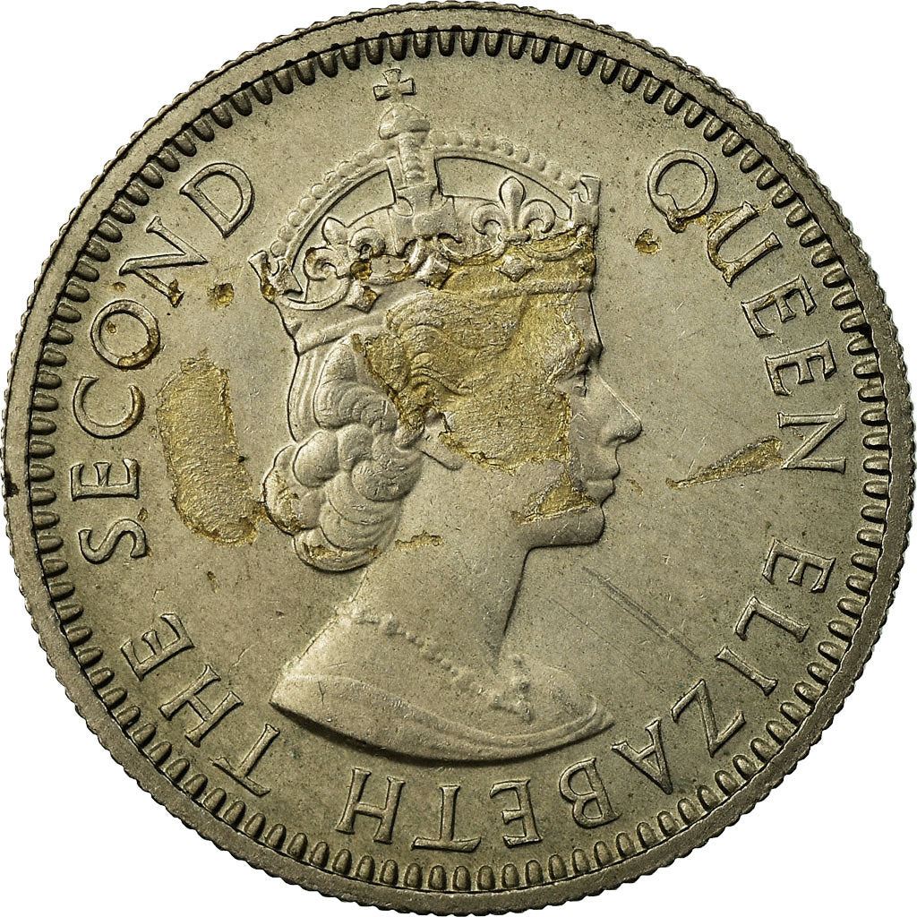 Fiji | 6 Pence Mynt | Drottning Elizabeth II | Havssköldpadda | KM19 | 1953 - 1967