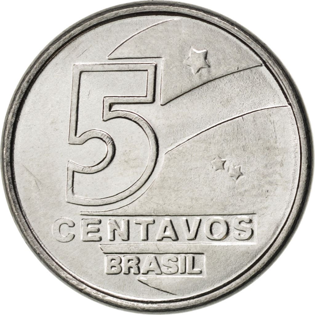 Brazilijos 5 centų žvejo moneta KM612 1989 - 1990
