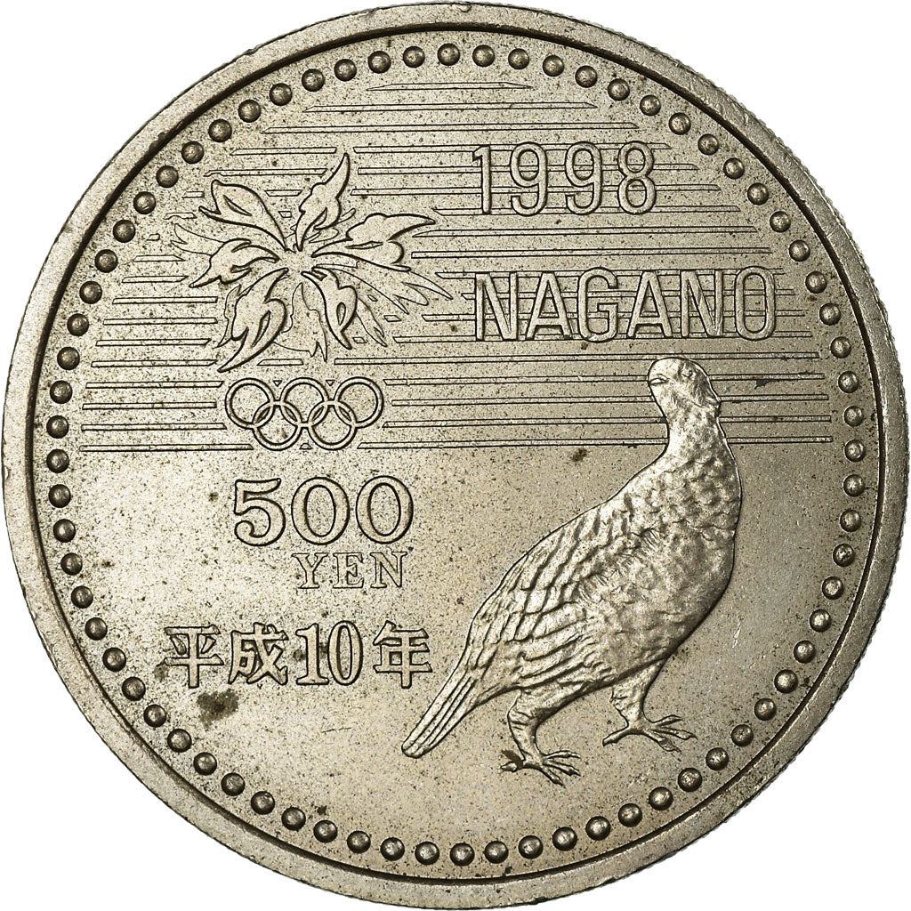 Japan | 500 Yen Coin | Acrobatic Skiing | Y:118, JNDA:03-35, Schön:97 | 1998