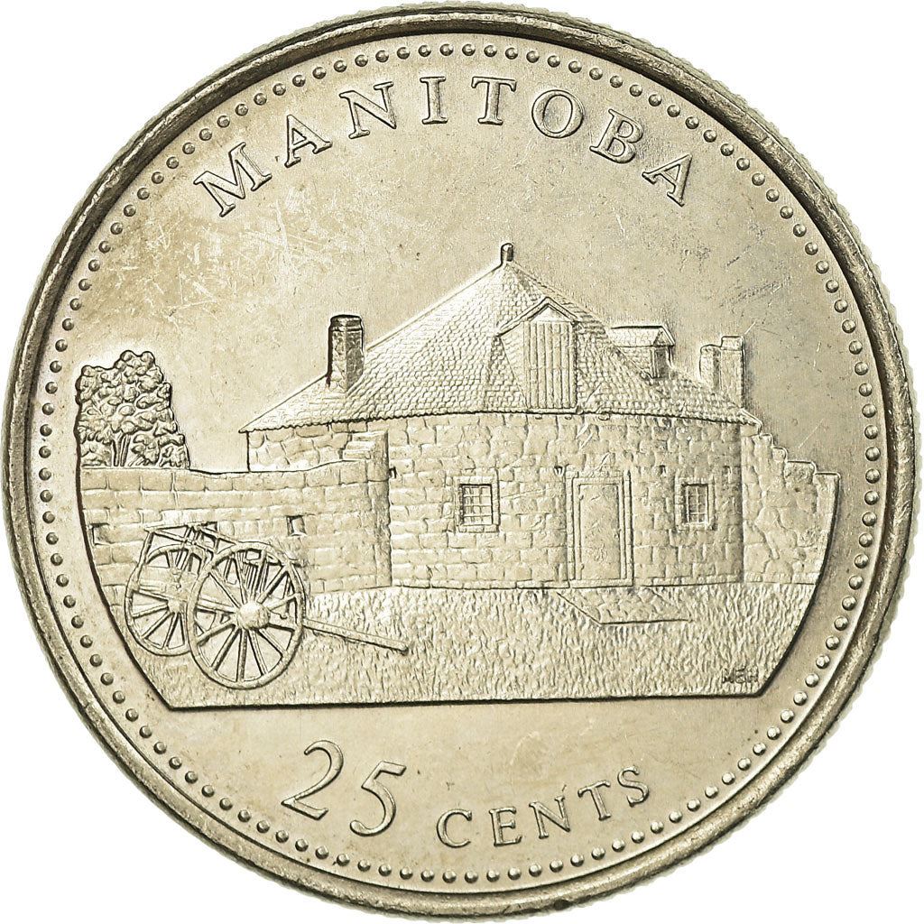 Canada | 25 Cents Coin | Nickel | Manitoba | KM:214 | 1992