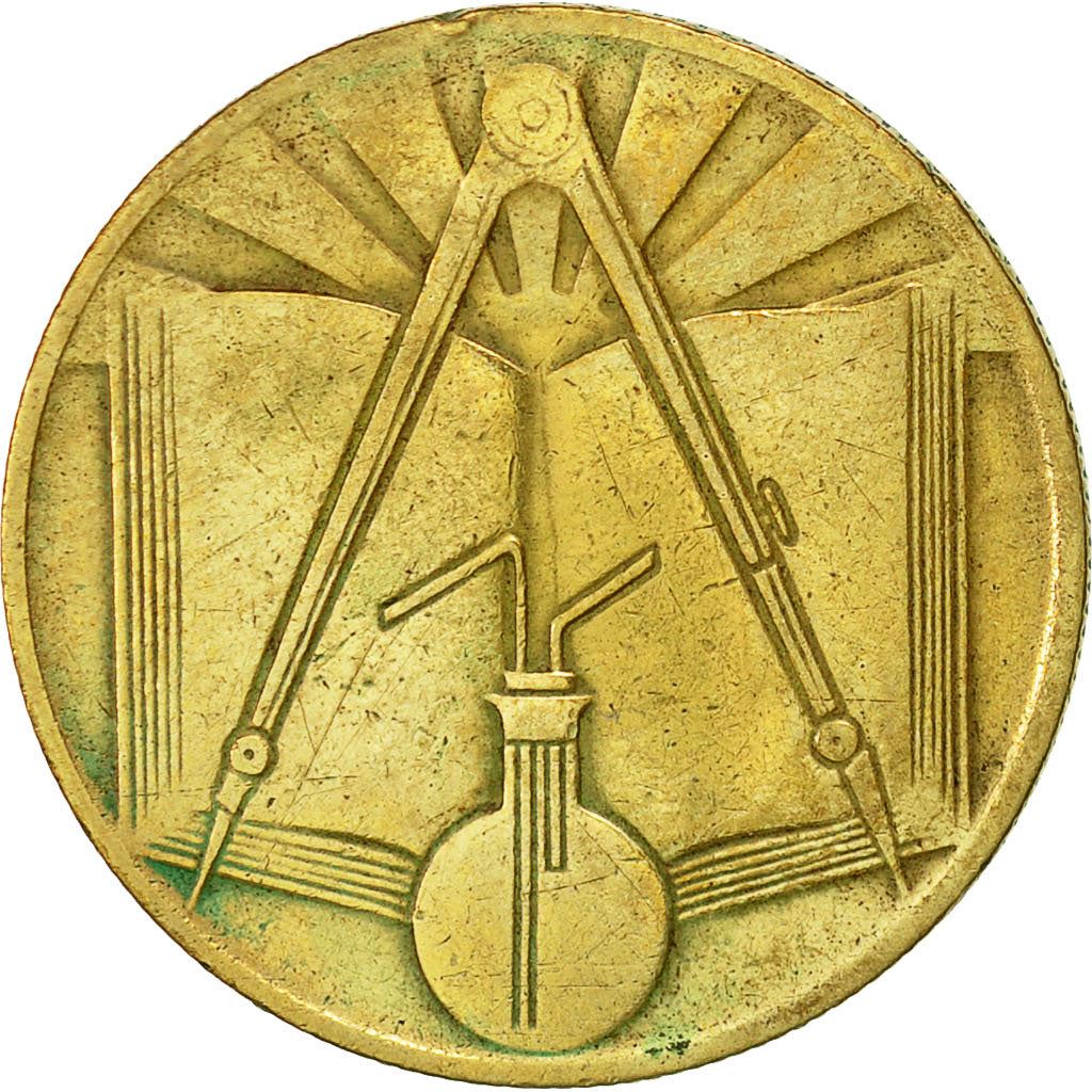 Algeria | 50 Centimes Coin | Nickel Brass | Sun | Science | Km:102 | 1971 - 1973