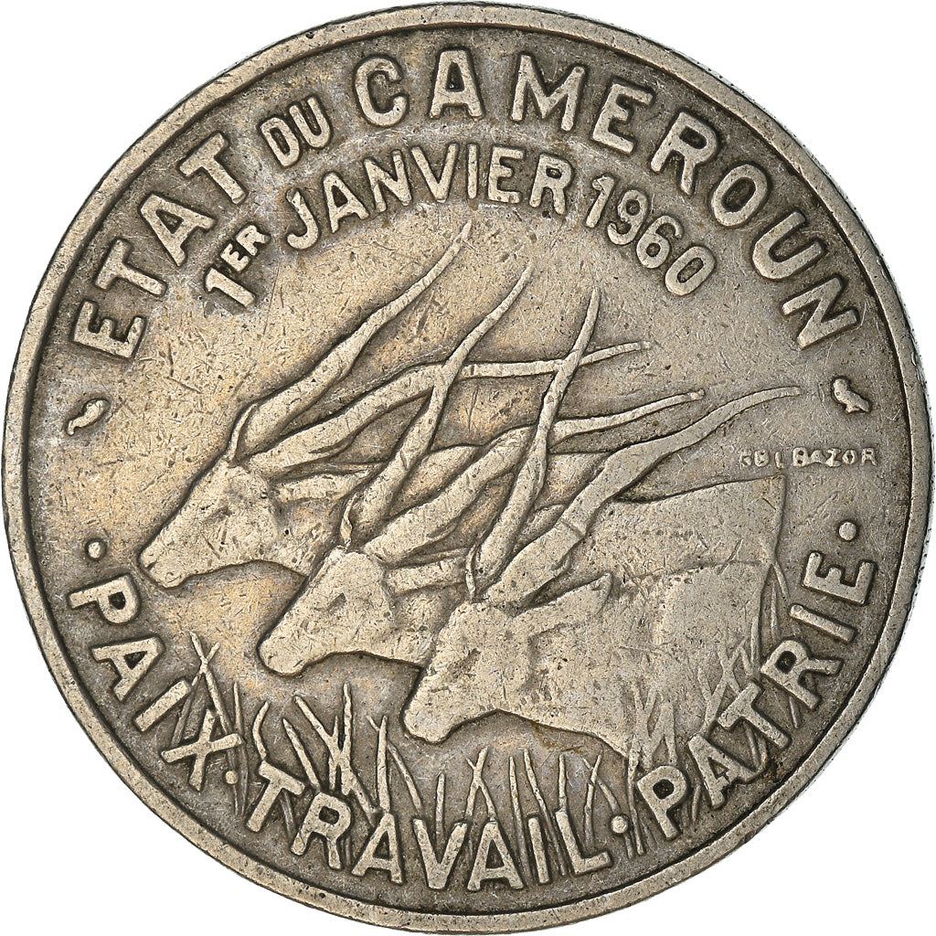 Cameroon | 50 Francs Coin | Giant Elands | Km:13 | 1960