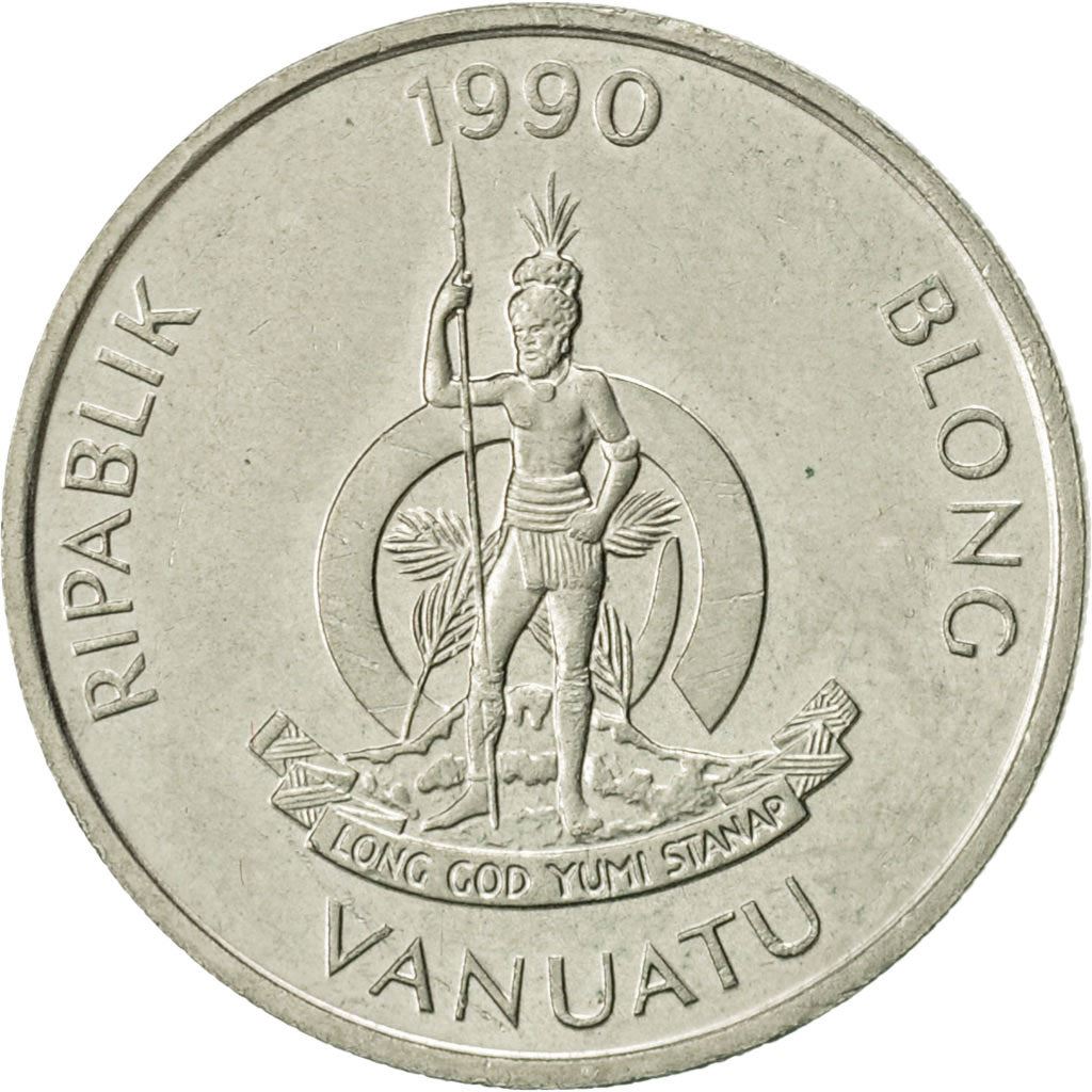 Vanuatu | 10 Vatu Coin | Melanesian Warrior | Coconut Crab | Km:6 | 1983 - 2009